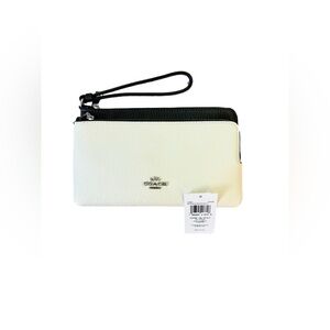 Coach Black and Cream Wristlet